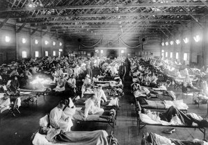 Sickbay for soldiers with Spanish Flu